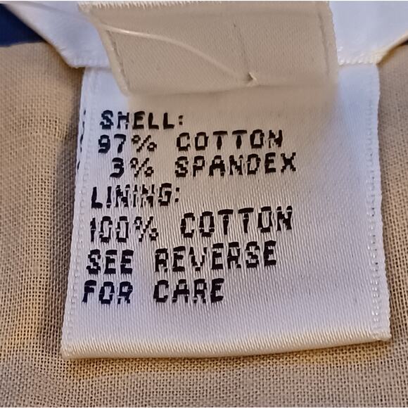 Talbots Stretch Floral Skirt Tan and Blue With Sequins. Size 16 - Picture 11 of 14